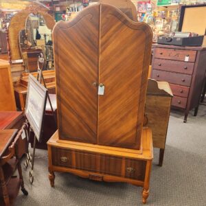 Small Art Deco Walnut Wardrobe