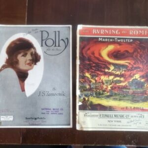 Lot of 6 Vintage Music Sheets, 1920s thru 70s, Polly, Burning of Rome, Edelweiss