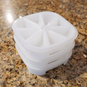 Vintage Tupperware Stackable Ice Cube Trays, set of 3, Ice Wedge Trays 1468