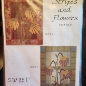 Unused Sew Be It Stripes and Flowers Kit, Pattern and Fabric, Cheryl Wittmayer