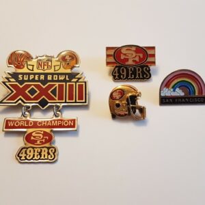 * Lot of Four Pins - San Francisco - 49ers Football- Super Bowl Champions XXIII