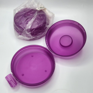 NOS Tupperware Pair of Round Sandwich Keepers with Smidgets New Old stock Purple