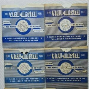 New York Hand Lettered Lot of 4 Viewmaster Reels Niagara Falls Adirondack