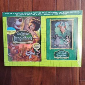 * SEALED Jungle Book 40th Anniversary Edition DVD Set with 3 Piece Pin Set