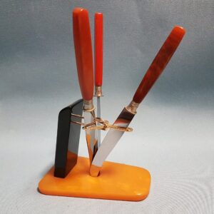 RARE Mid Century Bakelite Cocktail Set, Rostfrei Solingen Knives