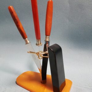 RARE Mid Century Bakelite Cocktail Set, Rostfrei Solingen Knives