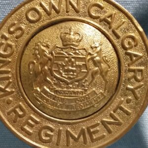 Post War Brass Belt Buckle, King's Own Calgary Regiment