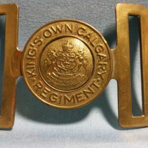 Post War Brass Belt Buckle, King's Own Calgary Regiment