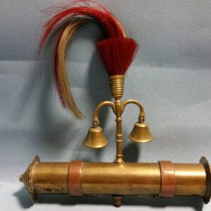 RARE Antique Brass Bell Terret with Plume, Bells and Plume Terret, Fly Head Terret, Late 1800s