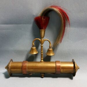 RARE Antique Brass Bell Terret with Plume, Bells and Plume Terret, Fly Head Terret, Late 1800s