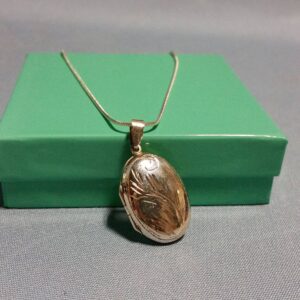 Vintage Sterling Silver Locket and Silver Chain