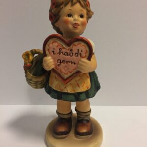 Hummel  "Valentine Gift" Figurine 5 3/4 Inches Tall Hummel #387, TMK #5 Exclusive Special Edition for Member of the Goebel Collectors Club