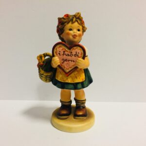 Hummel  "Valentine Gift" Figurine 5 3/4 Inches Tall Hummel #387, TMK #5 Exclusive Special Edition for Member of the Goebel Collectors Club