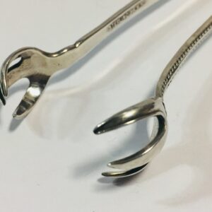 Roden Bros Sterling Silver Sugar Tongs with Claw Design, Roden Bros Canada Silver Sugar Tongs