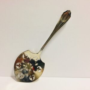 Vintage Sterling Silver Pierced Server, Sterling 925 Pierced Silver Spoon, Silver Slotted Spoon