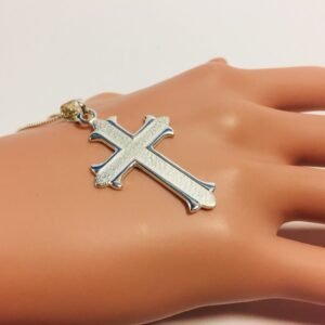 Sterling Silver Cross Pendant Necklace, Silver Cross Necklace, Sterling Cross Pendant on Sterling Silver Chain