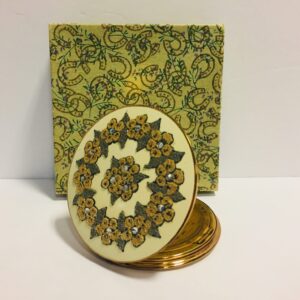 Vintage Stratton Ballotini Beaded Compact with Original Box and Pouch, RARE Stratton Ballotini (Glass Beads) Compact