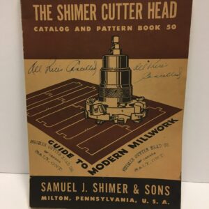 1947 Shimer Cutter Head Catalog Book