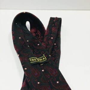 Vintage Trevira Burgundy Paisley Skinny Tie