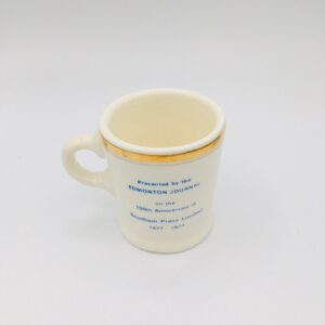 Vintage Hycroft Edmonton Journal 100th Anniversary Mug of Southam Press c.1977 William Southam, 22k gold, Medicine Hat Alberta