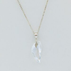 Sterling Chain with Medium Crystal - Necklace