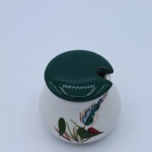 Vintage Denby Green Wheat Mustard Pot with Lid