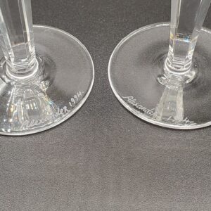 Vintage Pair of Signed Waterford "Colleen" Patterned Claret Wine Glass 7 1/2";  2 Pairs are available