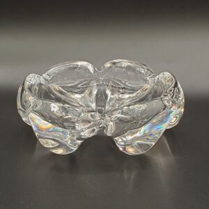 Afors Art Glass Crystal Ashtray Signed "Bosse"