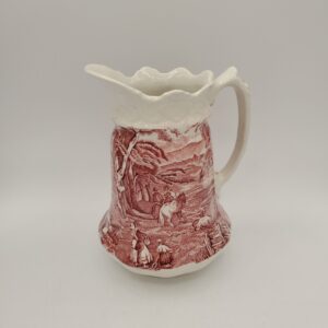 7+" Old Foley James Kent Pink Transferware Jug