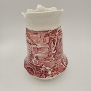 7+" Old Foley James Kent Pink Transferware Jug