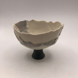 Raku Studio Pottery Bowl Signed TAYLOR