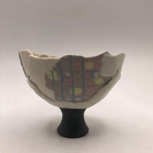 Raku Studio Pottery Bowl Signed TAYLOR