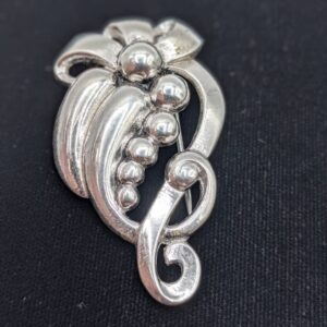 Circa 1930s Taylord Sterling Silver Fur/Dress Clip