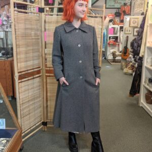 Vintage 1970s Grey Aquascutum of London Grey Princess Coat