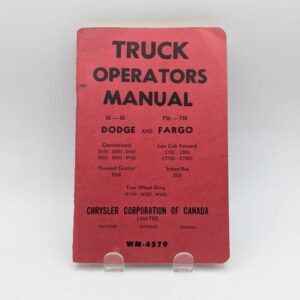 c. 1962 CHRYSLER Truck Operator's Manual