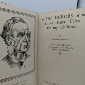 1925 The Heroes or Greek Fairy Tales by Charles Kingsley leather with dustjacket, Nelson's Classic in Leather