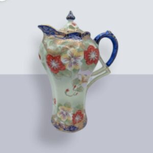 Hand Painted Floral Chocolate Pot, Unmarked