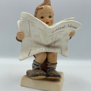 Hummel "Latest News " Figurine 5" H, TMK #3 1960s, with box