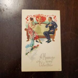 Vintage Valentine's Day Postcard; Unused Postcard