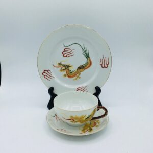 SOHO China Handpainted Geisha Dragonware Trio Cup Saucer Plate