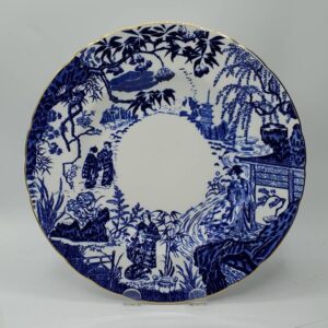 Royal Crown Derby Blue Mikado 10 1/2 Inch Dinner Plate 1966 backstamp