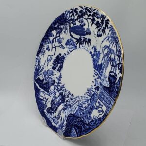 Royal Crown Derby Blue Mikado 10 1/2 Inch Dinner Plate 1966 backstamp