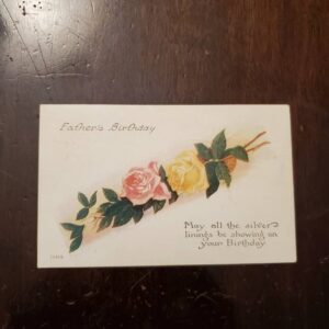 Vintage Father's Birthday Postcard, Unused Vintage Postcard, made in USA