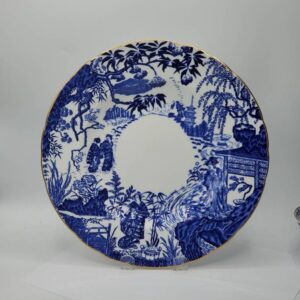 c. 1966 Royal Crown Derby "Mikado" Dinner Plate, Blue Mikado 10 3/4 Inch Plate