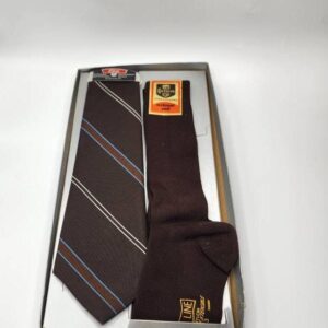 Vintage Koratron Elite Skinny Tie and Cortney's Nylon Socks Ensemble, New Old Stock