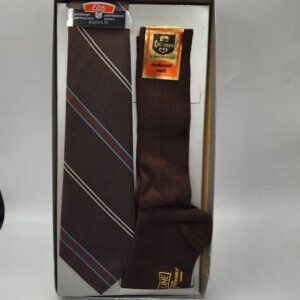 Vintage Koratron Elite Skinny Tie and Cortney's Nylon Socks Ensemble, New Old Stock