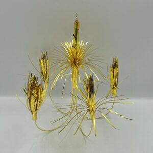 Vintage Japan Foil Gold Chandelier - In Original Package