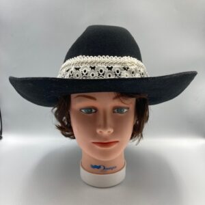 Black Vintage Rockmount Ranch Wear Western Cowboy Felt Hat; size 7