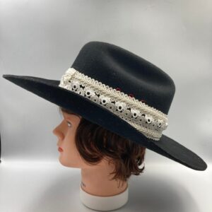 Black Vintage Rockmount Ranch Wear Western Cowboy Felt Hat; size 7