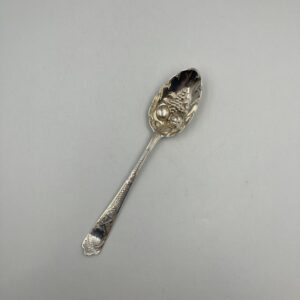 C. 1783 JOHN PITTAR Irish Sterling Classical Fruit Serving Spoon - with N Monogram and Dublin Crowned Harp Mark